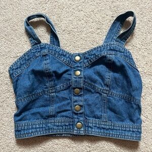Denim crop top
